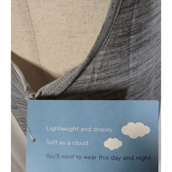 Muk Luks Soft Stretchy Cloud Knit Gray Space Dyed Tank Top Size Small - Picture 6 of 8